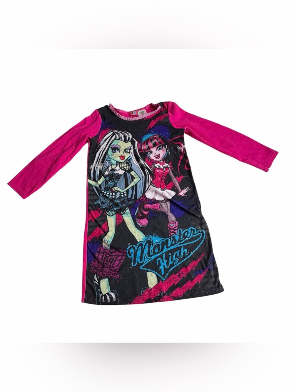 Monster High Girls Fleece Nightgown Pajamas Size 6/6X Frankie Stein Draculaura